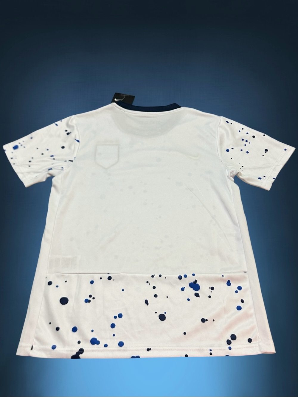 Nike White Splatter Soccer USA Jersey with Navy Accents M Young size - Picture 3 of 14